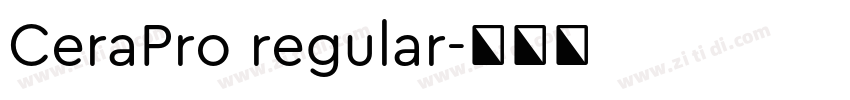 CeraPro regular字体转换